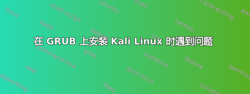 在 GRUB 上安装 Kali Linux 时遇到问题