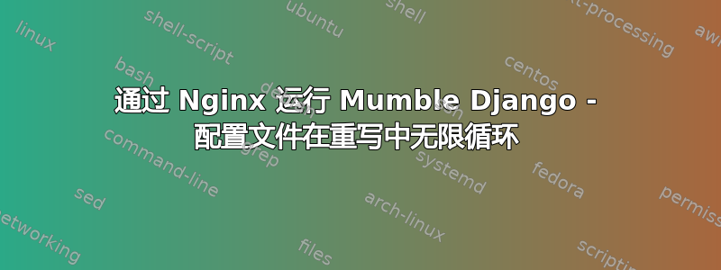 通过 Nginx 运行 Mumble Django - 配置文件在重写中无限循环