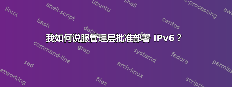 我如何说服管理层批准部署 IPv6？