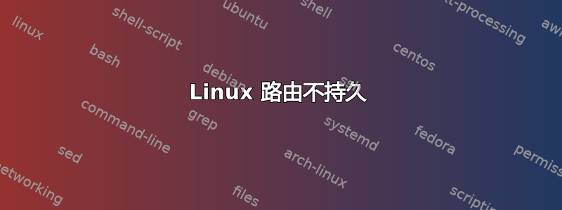 Linux 路由不持久