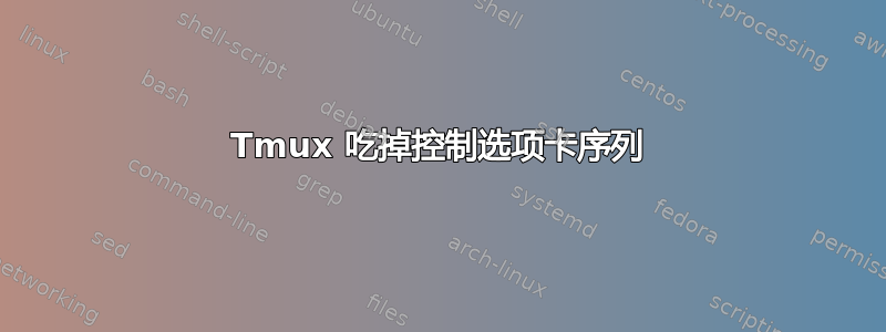 Tmux 吃掉控制选项卡序列