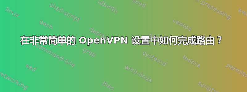 在非常简单的 OpenVPN 设置中如何完成路由？