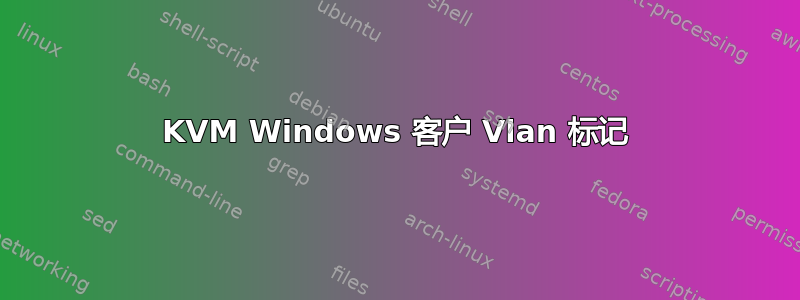 KVM Windows 客户 Vlan 标记