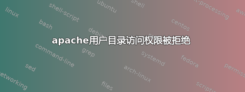 apache用户目录访问权限被拒绝