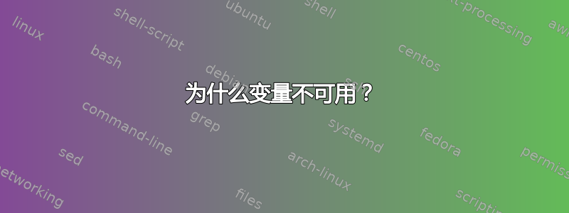 为什么变量不可用？