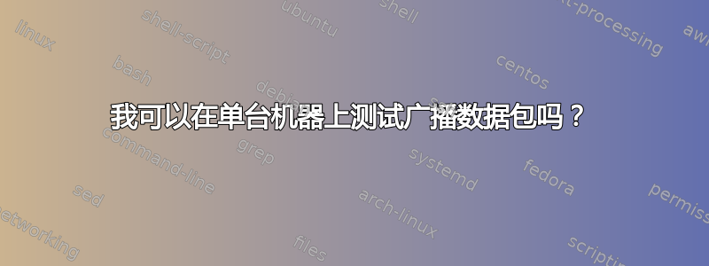 我可以在单台机器上测试广播数据包吗？