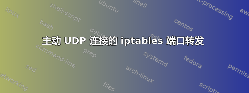 主动 UDP 连接的 iptables 端口转发