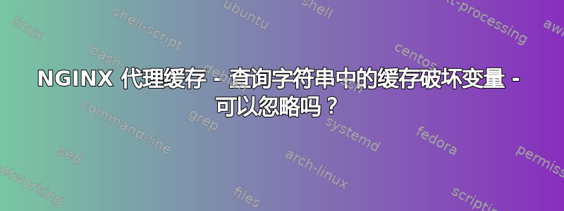 NGINX 代理缓存 - 查询字符串中的缓存破坏变量 - 可以忽略吗？