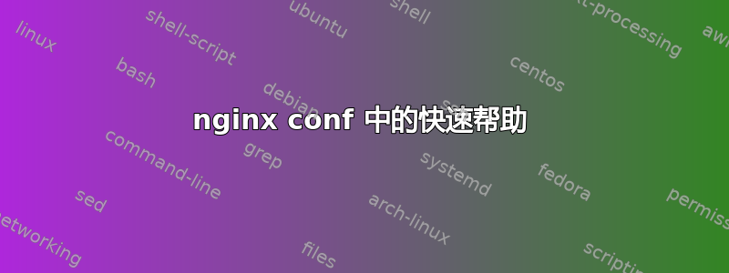 nginx conf 中的快速帮助