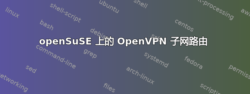 openSuSE 上的 OpenVPN 子网路由