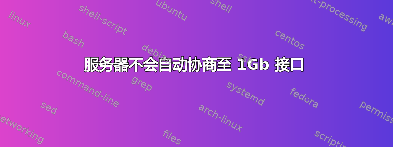 服务器不会自动协商至 1Gb 接口