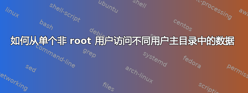 如何从单个非 root 用户访问不同用户主目录中的数据