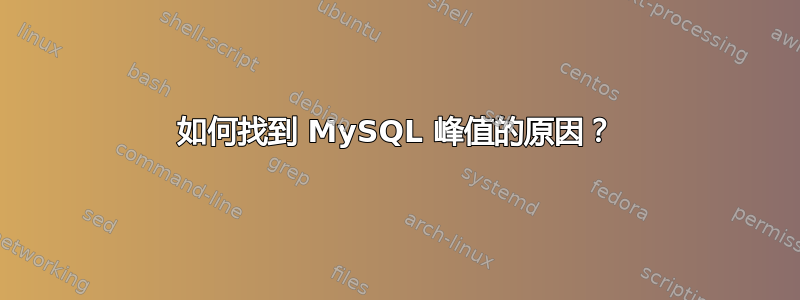 如何找到 MySQL 峰值的原因？