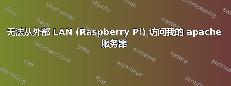 无法从外部 LAN (Raspberry Pi) 访问我的 apache 服务器