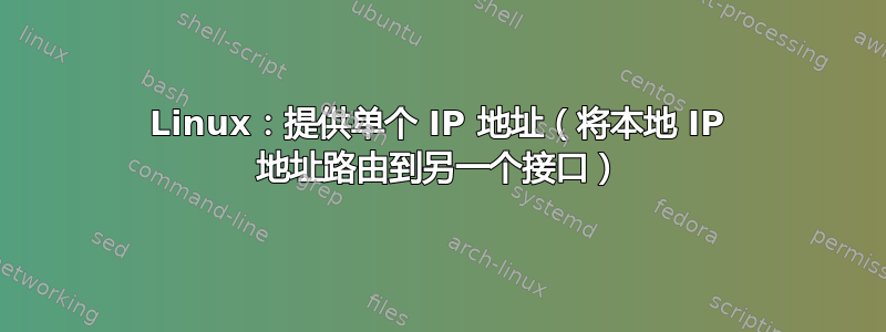 Linux：提供单个 IP 地址（将本地 IP 地址路由到另一个接口）