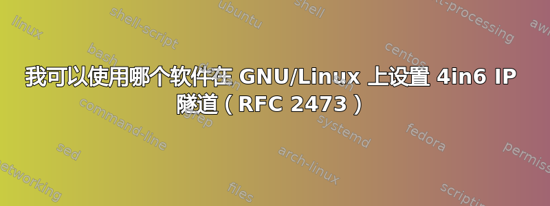 我可以使用哪个软件在 GNU/Linux 上设置 4in6 IP 隧道（RFC 2473）