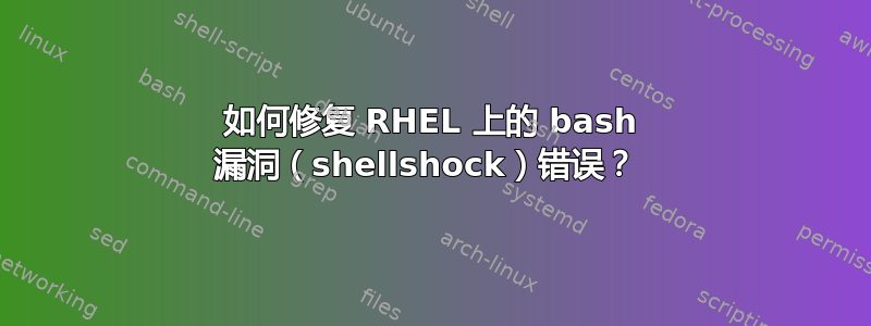 如何修复 RHEL 上的 bash 漏洞（shellshock）错误？ 