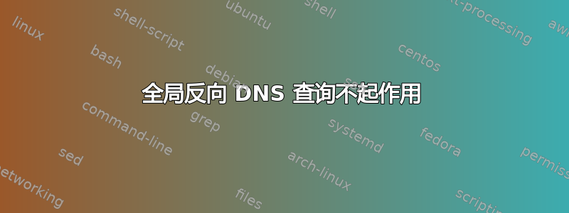 全局反向 DNS 查询不起作用