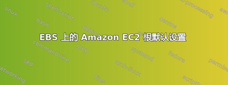 EBS 上的 Amazon EC2 根默认设置