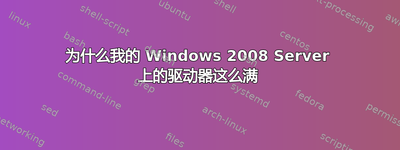 为什么我的 Windows 2008 Server 上的驱动器这么满