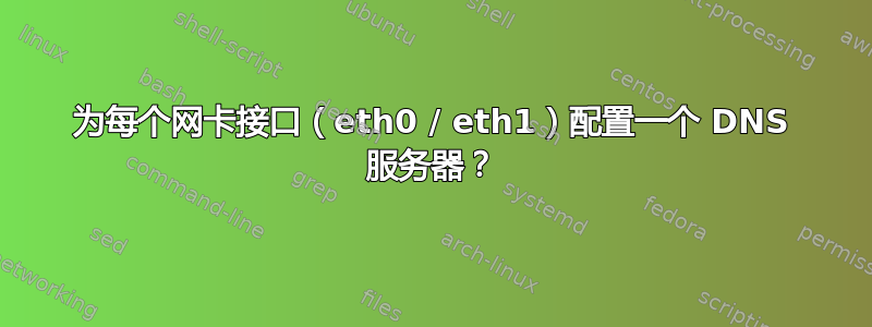 为每个网卡接口（eth0 / eth1）配置一个 DNS 服务器？