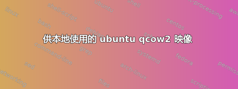 供本地使用的 ubuntu qcow2 映像