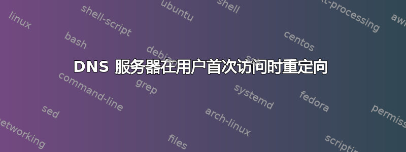 DNS 服务器在用户首次访问时重定向