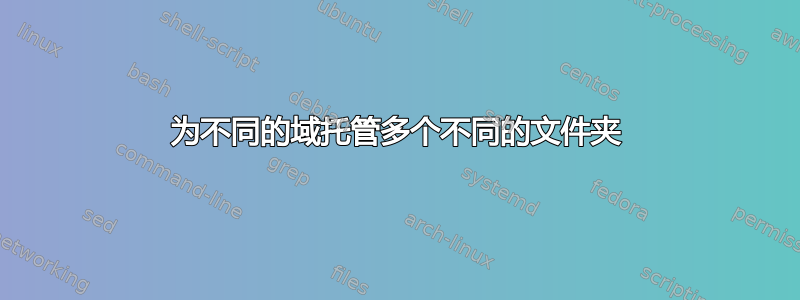 为不同的域托管多个不同的文件夹