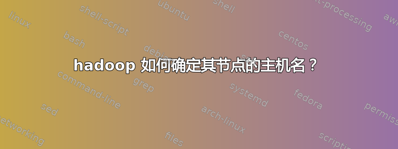 hadoop 如何确定其节点的主机名？