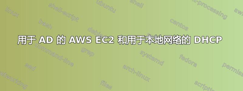 用于 AD 的 AWS EC2 和用于本地网络的 DHCP