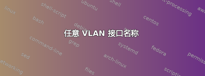 任意 VLAN 接口名称