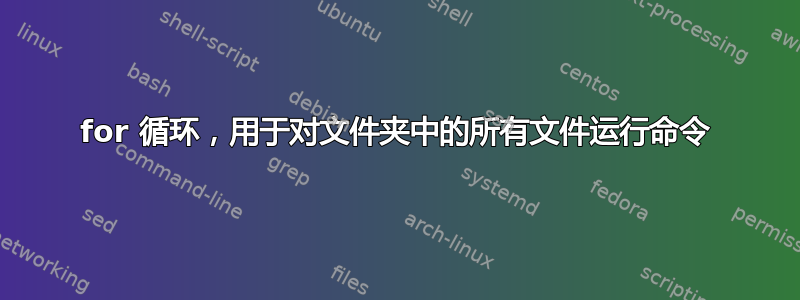 for 循环，用于对文件夹中的所有文件运行命令