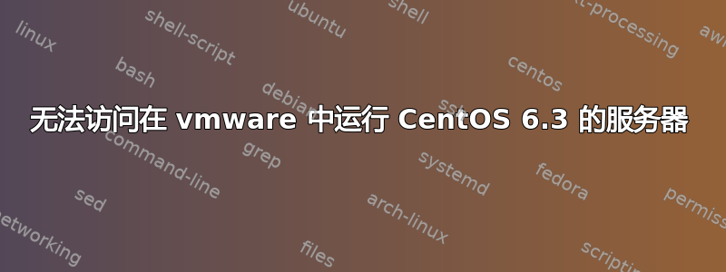 无法访问在 vmware 中运行 CentOS 6.3 的服务器