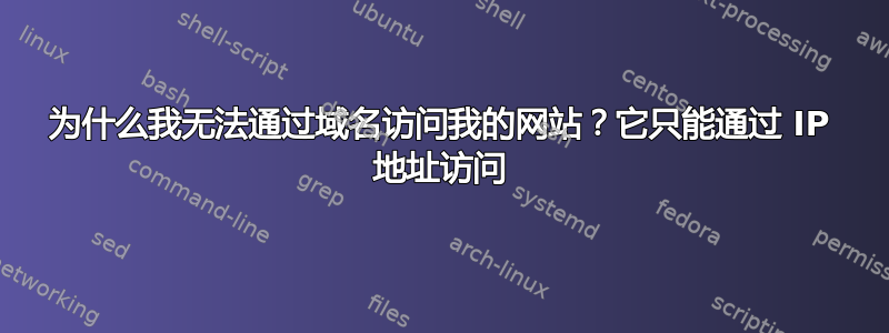 为什么我无法通过域名访问我的网站？它只能通过 IP 地址访问