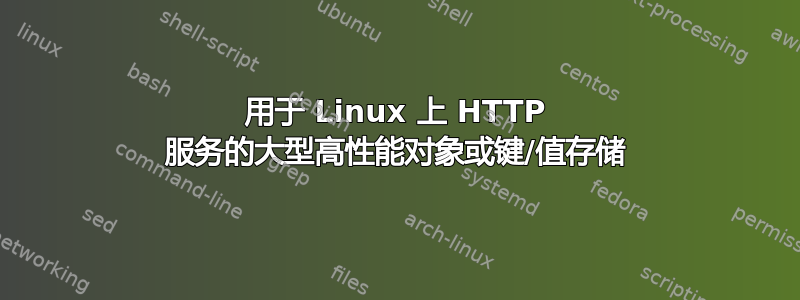 用于 Linux 上 HTTP 服务的大型高性能对象或键/值存储