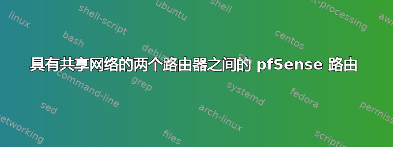 具有共享网络的两个路由器之间的 pfSense 路由