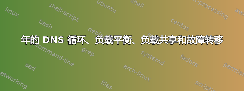 2012 年的 DNS 循环、负载平衡、负载共享和故障转移