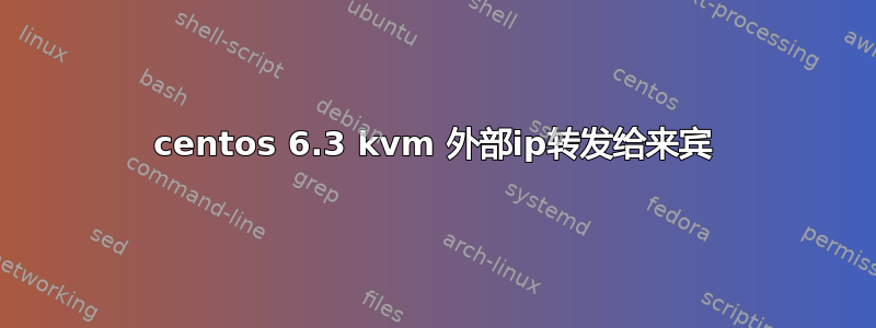 centos 6.3 kvm 外部ip转发给来宾