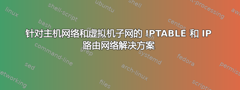 针对主机网络和虚拟机子网的 IPTABLE 和 IP 路由网络解决方案