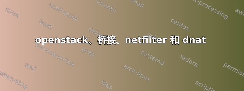 openstack、桥接、netfilter 和 dnat