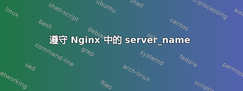 遵守 Nginx 中的 server_name