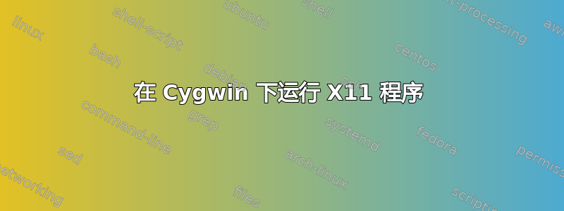 在 Cygwin 下运行 X11 程序