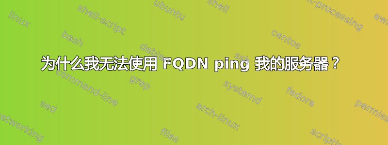 为什么我无法使用 FQDN ping 我的服务器？