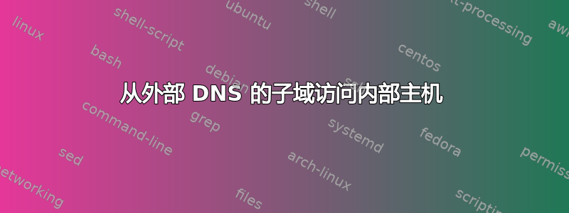 从外部 DNS 的子域访问内部主机