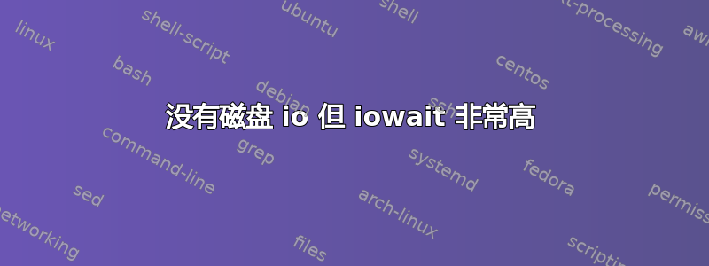 没有磁盘 io 但 iowait 非常高