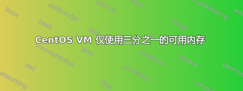 CentOS VM 仅使用三分之一的可用内存