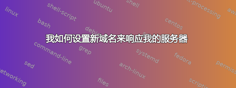 我如何设置新域名来响应我的服务器