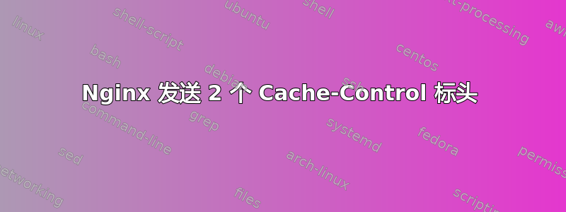 Nginx 发送 2 个 Cache-Control 标头