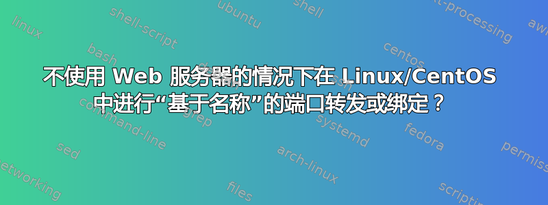 不使用 Web 服务器的情况下在 Linux/CentOS 中进行“基于名称”的端口转发或绑定？