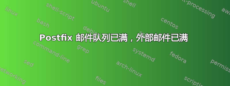 Postfix 邮件队列已满，外部邮件已满